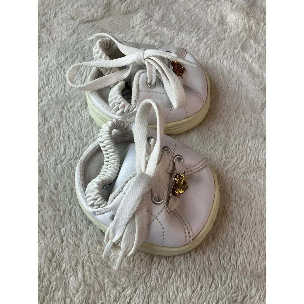 Build A Bear Workshop Skechers Sneakers Shoes White Heart Charm Glitter - Picture 3 of 10